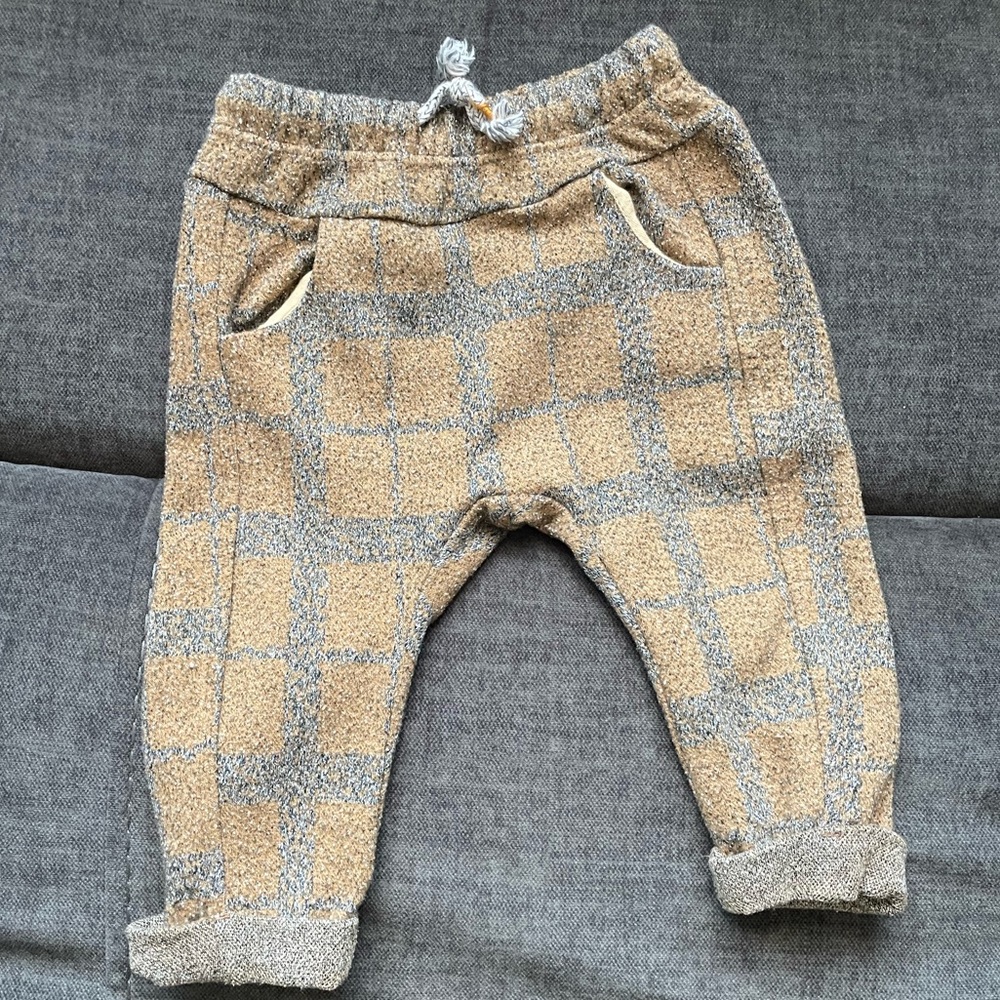 Zara baby plaid jogger